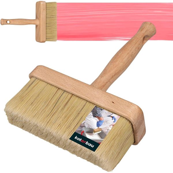 Kotarbau® Pennello Per Pittori Manico In Legno 150 Mm 1 Pz. Pennello Piatto Macchia Smalto Colori Pennello Da Pittore Vernice Lacca Colori Acrilici Setole Resistenti Allo Strappo Lavabile-image