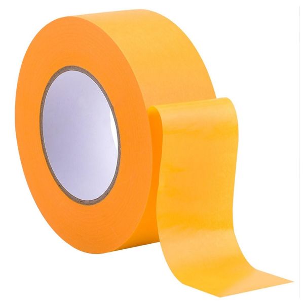 24 Rotoli Di Nastro Adesivo Professionale Oro 50 M X 40 Mm - Nastro Crespo Oro Per Pittori - Nastro Per Mascheratura Per Pittori E Decoratori - Crespo Per Interni Ed Esterni - Crespo Per Pittori - Nastro Adesivo Versatile Per Lavori Di Pittura-image