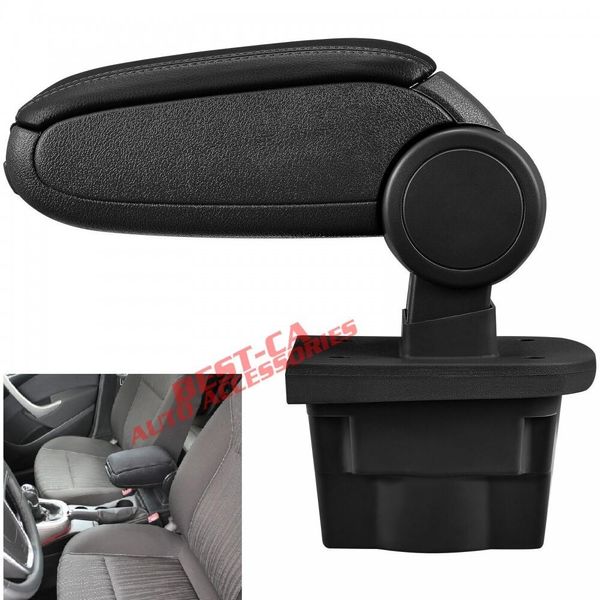Bracciolo Centrale Bracciolo Clappable In Pelle Nera Per Opel Astra J 2009-2015-image