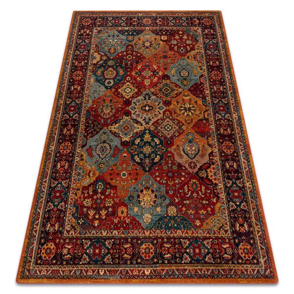 Tappeto Di Lana Polonia Samari Ornamento Jadeit Maro Rosso 200X300 Cm-image