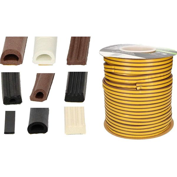 Kotarbau Nastro Di Tenuta Per Porte E Finestre D 14 X 12 Mm 10 M Bianco Guarnizione Per Porta Nastro Di Tenuta Per Finestra Guarnizione In Gomma Autoadesiva Epdm-image
