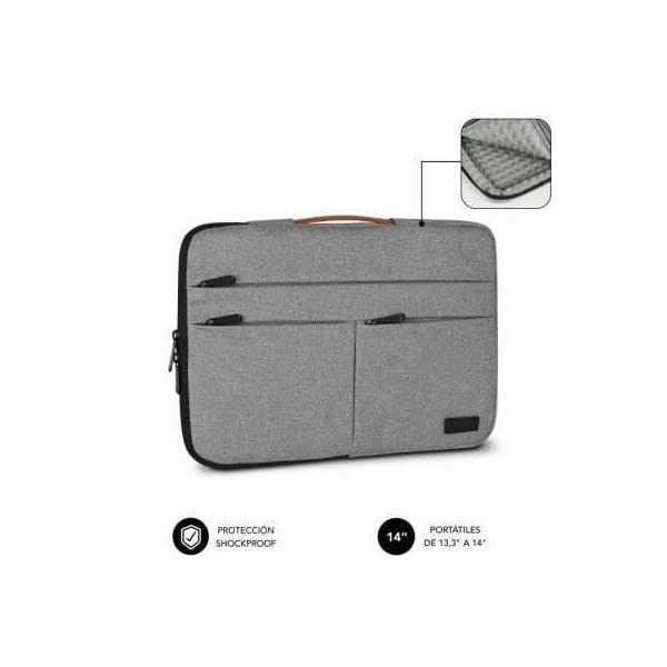 Subblim Air Padding 360 Sleeve Per Notebook Fino A 14" / Grigio Chiaro"-image