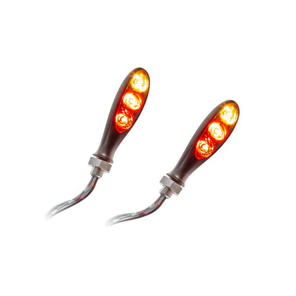 Kellermann S Df Micro Indicatore Con Luce Posteriore E Freno Nero Coppia-image