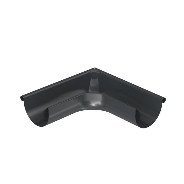 Bryza Grondaia Angolare Esterna Zincata Ø 125 Mm, Antracite Ral 7021-image