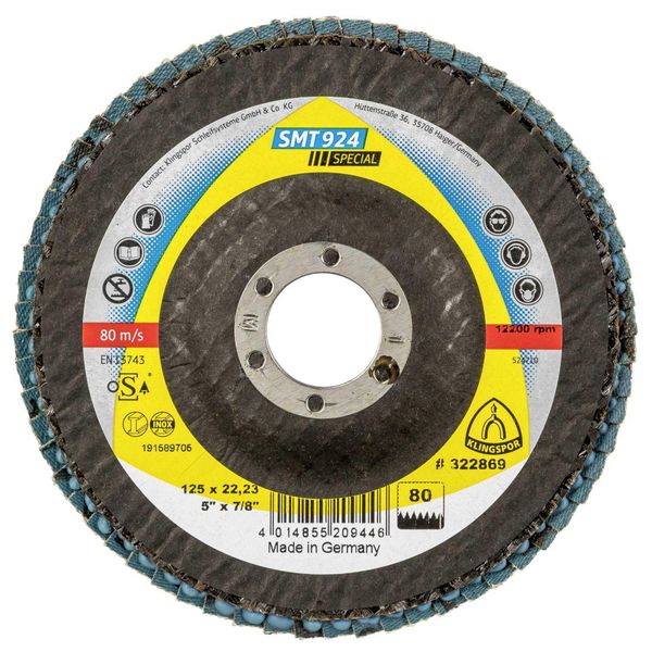 Klingspor Smt 924 Disco Abrasivo Mop 125X22,23 Mm Grana 80 Wt-image