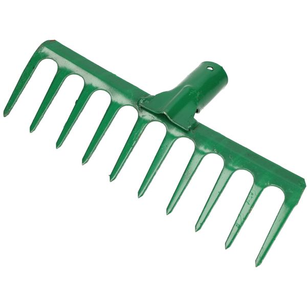 Kotarbau® Robusto Rastrello In Acciaio Rastrello Per Foglie Rastrello Per Foglie Rastrello A Ventaglio Verde 255 Mm-image