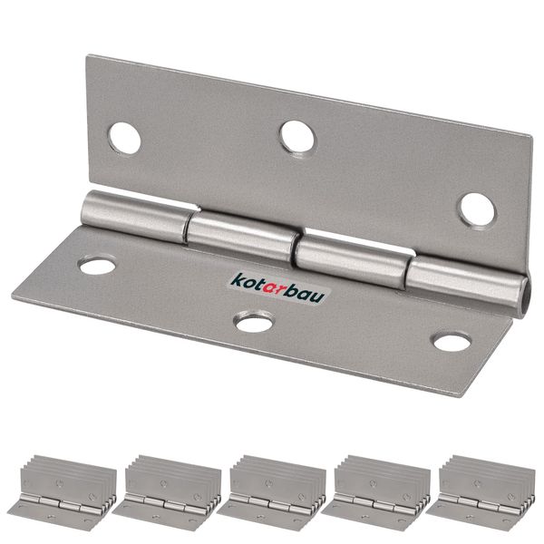 Kotarbau® Set Di 25 Cerniere Per Mobili 60 Mm Cerniera Per Mobili Cerniera Per Armadi Cerniere Laminate In Nichel Cerniere Per Piano Cerniera Connettore Cassa Cerniere Cassette Degli Attrezzi-image