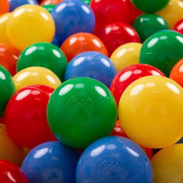 Kiddymoon Kids 50 Palline ∅ 7Cm Palline Da Gioco Per Il Bagno A Palline Palline Di Plastica Per Bambini Eu, Giallo/Verde/Blu/Rosso/Arancione-image
