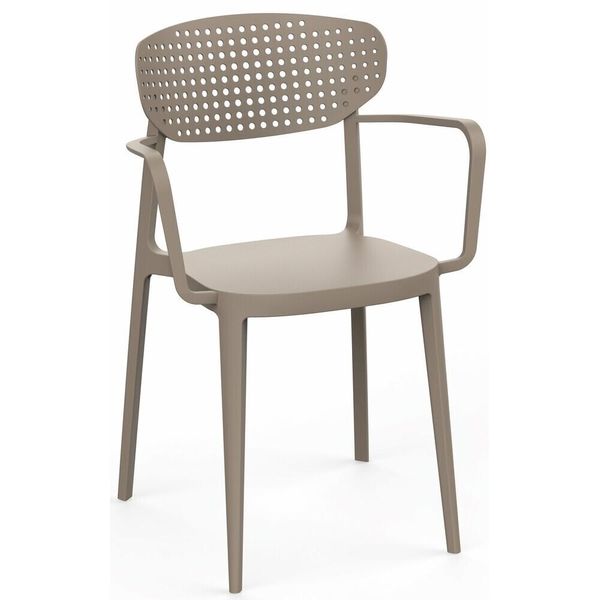 Poltrona Da Giardino Aire Armchair Impilabile Taupe-image