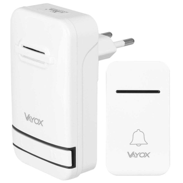 Vayox Campanello Senza Fili VA0240 | 38 Suoni | 130M | Max 85Db | Bianco-image