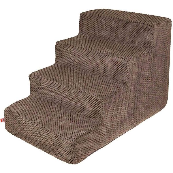 Scale Per Cani Scale Per Gatti Scale Per Animali Domestici Ausilio Per Arrampicarsi Rivestimento In Peluche 4 Scale Marrone-image
