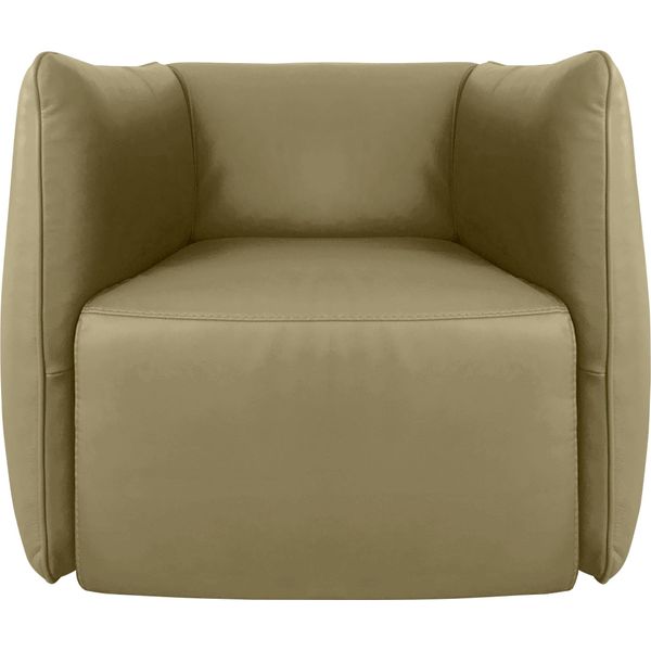 Sessel Egoitaliano "Ludo Loungesessel, Designsessel, Clubsessel, Elegant Und Zeitlos", GrüN (Pistazie), B:80Cm H:68Cm T:80Cm, Leder »Bull« (Echtes Rindsleder). Geschliffenes, Pigmentiertes Und Behandeltes Rindsleder Mit Einer Dicke Von 1, 3-1, 5 Mm. Dieses Leder Zeigt Eine Ziemlich Weiche Hand Mit Einem Halb Undurchsichtigen Aussehen. Es Handelt Sich Um Ein GeschüTztes Leder. Eine Leichte Deckschi-image