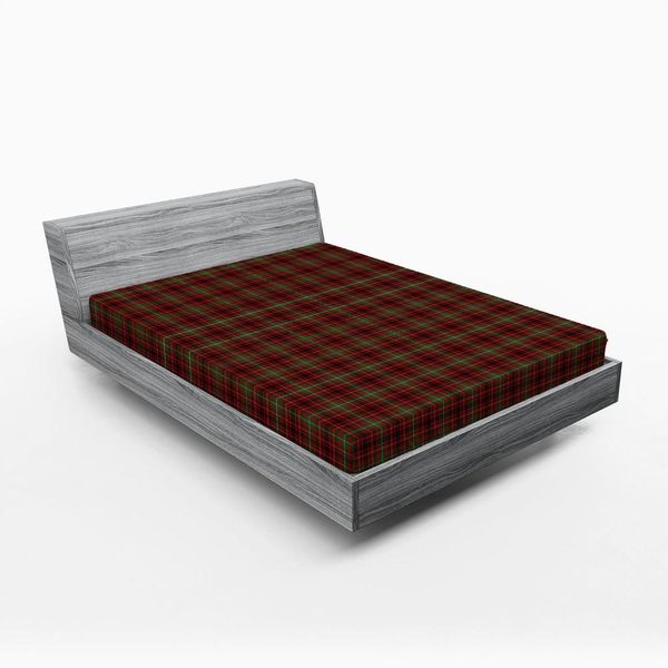 Abakuhaus Lenzuolo Con Angoli, Composizione Classica A Quadrati Con Motivo Tartan In Stile Scozzese, 160 X 200 Cm, Verde Vermiglio E Nero-image
