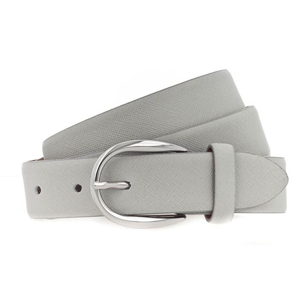 Vanzetti Pelle Cintura Classics 30Mm Cambered Leather Belt W100 Grey Grigio-image