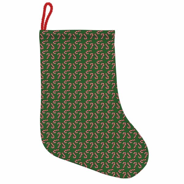 Abakuhaus Natale Stivali Di Babbo Natale Da Appendere Calze Di Natale, Bastoncini Di Zucchero, Calza Di Natale Da Appendere, 35X50 Cm, Verde, Rosso, Bianco-image