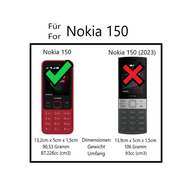 Custodia In Pelle Con Clip Da Cintura Per Nokia 150-image