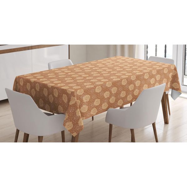 Abakuhaus Tovaglia A Fiori, Pois Vintage Rosa, Adatta Per Interni Ed Esterni Lavabile Stampa Chiara Nessuno Sbiadimento, 140 X 170 Cm, Arancio Persiano Pesca-image