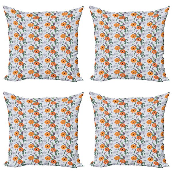 Set Di Federe Per Cuscini Abakuhaus (4 Pezzi), Nostalgic Field Essence, Stampa Digitale Moderna Su Entrambi I Lati, 45 Cm X 45 Cm, Multicolore-image
