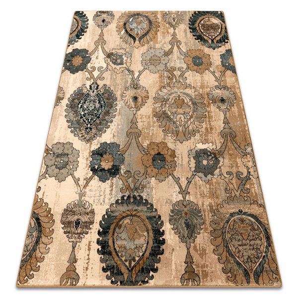 Tappeto Di Lana Polonia Olivo Ornamento Kamel Beige Beige 235X350 Cm-image