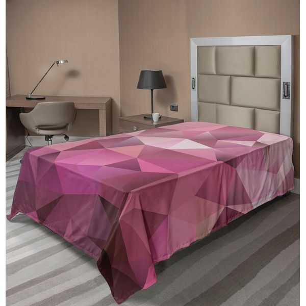 Abakuhaus Lenzuolo Astratto, Triangolo, Intrattenimento, Forma Geometrica, Illustrazione Monocromatica, Lenzuolo Superiore Morbido E Confortevole Per Un Letto Decorativo, 1 Pezzo, 190 Cm X 100 Cm, Rosa Rosa Rosa Essiccato-image