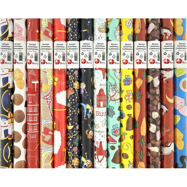 Benza Assortimento Carta Da Regalo Sinterklaas - 2 Metri X 70 Cm - 10 Rotoli-image