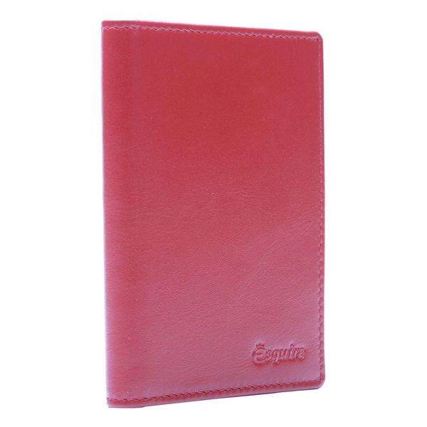 Esquire Caso Di Identificazione New Silk Passport Card Holder Red Rosso Scuro-image
