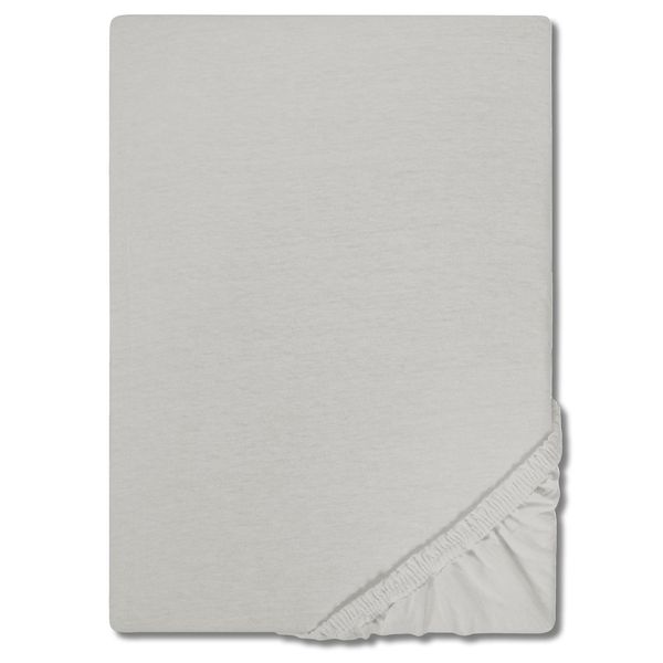 Cloudcomfort Basic, Lenzuolo Matrimoniale In Jersey Elasticizzato Grigio Argento 120 X 200 Cm-image