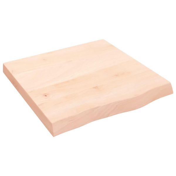 Syfax™ Piano Per Tavolo 60X60X(2-6) Cm In Rovere Massello Non Trattato-image