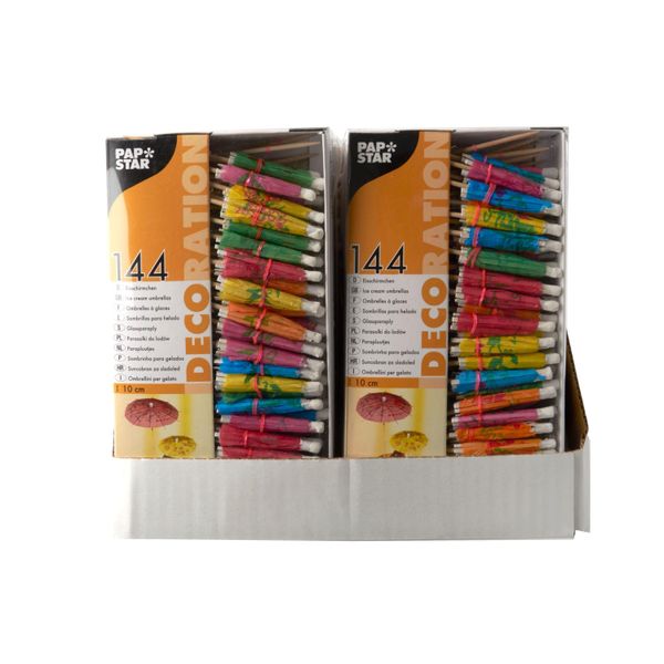 Papstar Deko Picker Coni Gelato Colori Assortiti Altezza 10Cm 144 Pezzi-image