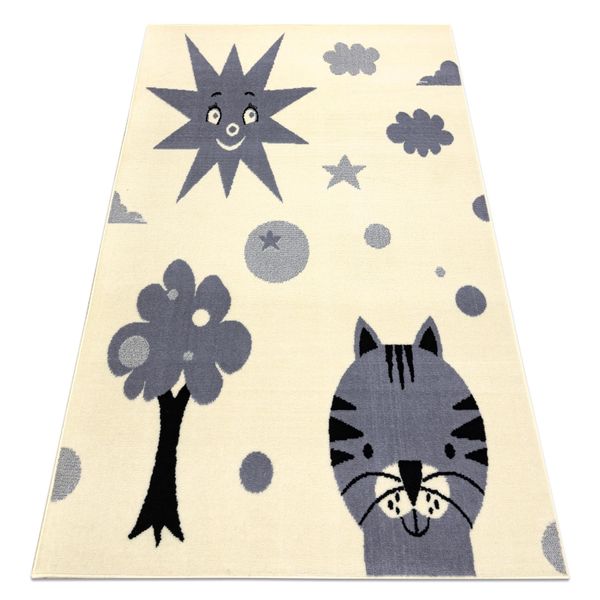 Tappeto Bcf Flash Smile 3992 - Sole Crema / Grigio Beige 120X160 Cm-image