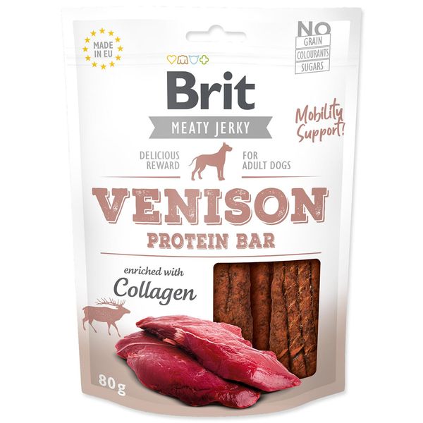 Snack Brit Jerky Venison Barretta Proteica 80 G-image