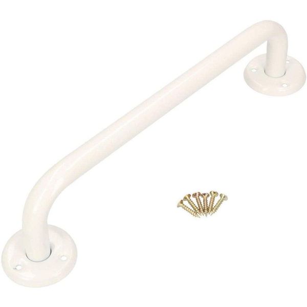 Kotarbau® Maniglia Per Vasca Da Bagno 400 Mm Bianco Supporto Maniglia Per Vasca Da Bagno Maniglia Per Doccia Maniglia A Muro Supporto A Muro Maniglione Per Anziani Ausilio Per Il Bagno-image