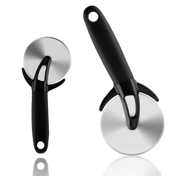 Set Di 2 - Tagliapizza Xxl | Rullo Professionale Per Pizza | Rotella Per Pizza Ø 9,7 Cm Con Protezione Della Lama | Tagliapizza In Acciaio Inox E Manico In Plastica Con Rivestimento In Gomma | Coltello Per Pizza Affilato | Divisore Per Pizza-image