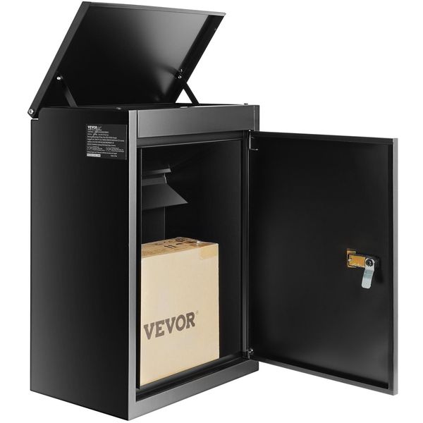 Vevor Cassetta Per Pacchi 39X27X52,2Cm Cassetta Per Pacchi In Acciaio Zincato 0,8Mm Con Serratura A Combinazione Cassetta Per Pacchi Cassetta Per Pacchi Capacità Di Peso 15-20Kg Cassetta Per Pacchi In Piedi 34,6X19,8X50Cm Fessura Di Consegna-image