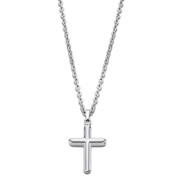 Lotus LS2217/1/2 Collana Da Uomo A Croce In Acciaio Inox Argento 50 Cm-image