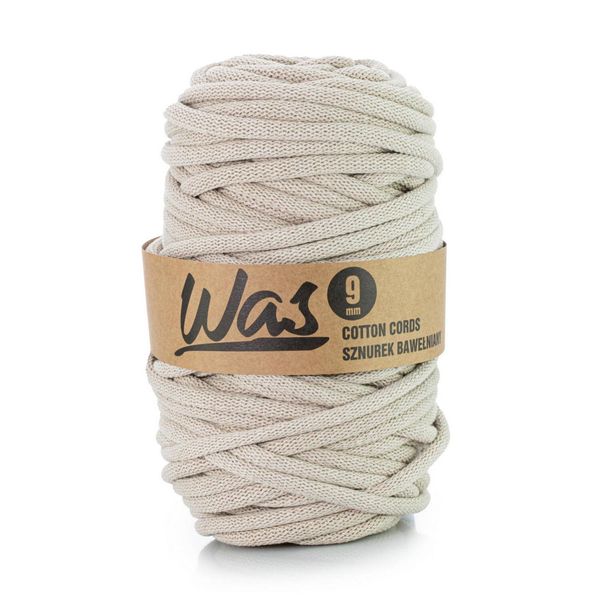 Was, Cordino In Cotone Con Anima In Poliestere, Intrecciato, 9 Mm, 50 M, Beige Chiaro-image