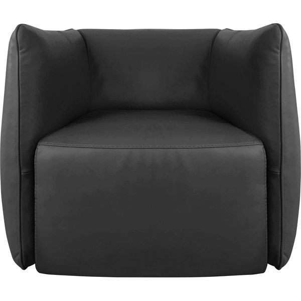 Sessel Egoitaliano "Ludo Loungesessel, Designsessel, Clubsessel, Elegant Und Zeitlos", Schwarz, B:80Cm H:68Cm T:80Cm, Leder »Bull« (Echtes Rindsleder). Geschliffenes, Pigmentiertes Und Behandeltes Rindsleder Mit Einer Dicke Von 1, 3-1, 5 Mm. Dieses Leder Zeigt Eine Ziemlich Weiche Hand Mit Einem Halb Undurchsichtigen Aussehen. Es Handelt Sich Um Ein GeschüTztes Leder. Eine Leichte Deckschicht Schü-image