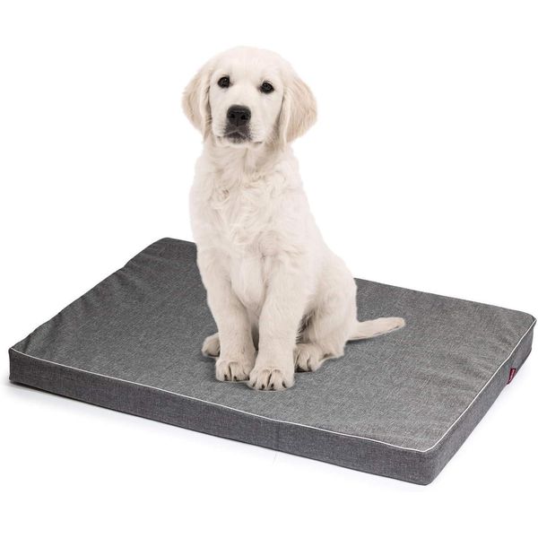 Materasso Per Cani | Xl: 120 X 100 X 6 Cm | Divano Per Cani Cuscino Per Cani Cuscino Per Cani Grandi E Piccoli | Tessuto Codura | Lavabile | Colore: Grigio-image