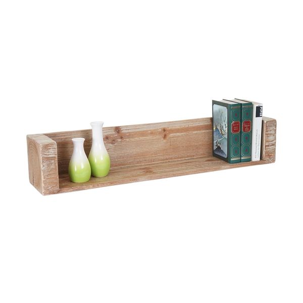 Wandregal MCW-A15, HäNgeregal BüCherregal, Tanne Holz Rustikal Massiv Mvg-Zertifiziert ~ 60Cm-image