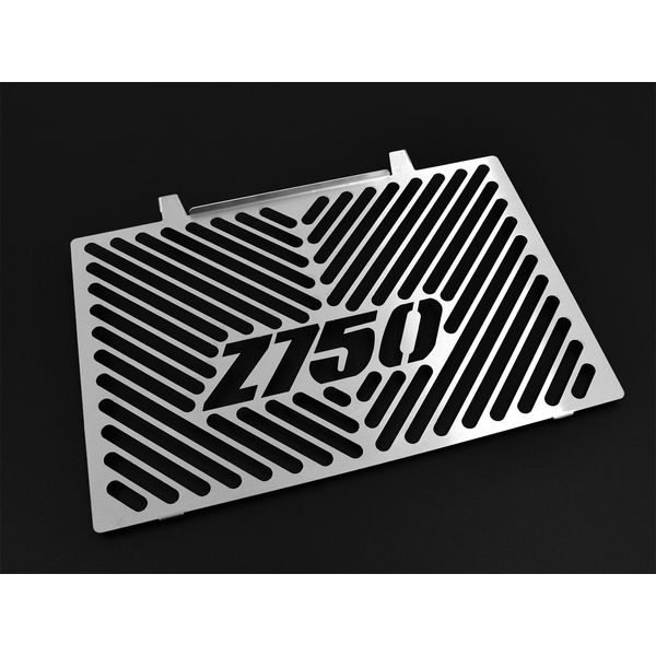 Copriradiatore Zieger Compatibile Con Kawasaki Z 750 Design Logo Argento-image