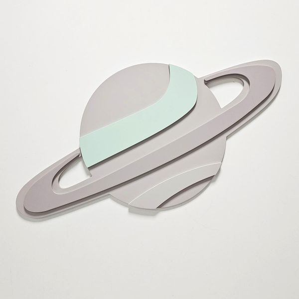 Kiddymoon Decorazione Da Parete Sculture 3D Per Bambini In Mdf Decorazione Da Parete Per Bambini Decorazione Divertente Montessori Pattern Saturno, Beige-image