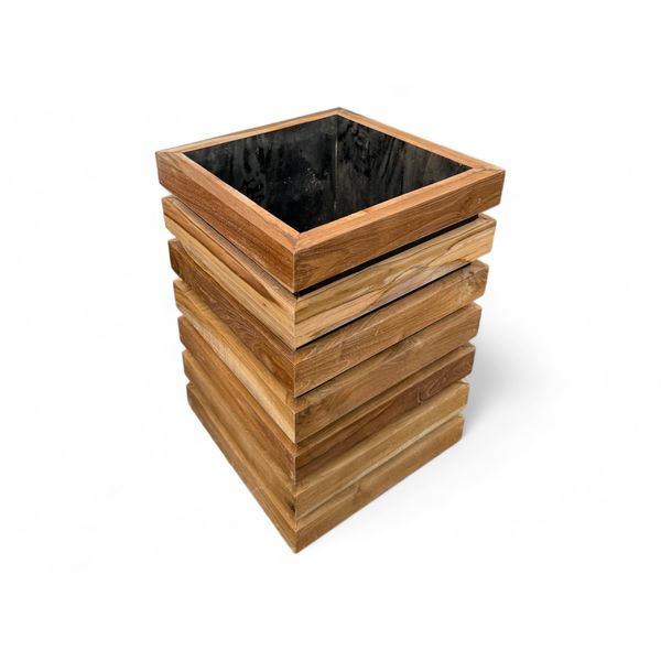 Fioriera In Legno - Fioriera Da Balcone - Doghe In Legno - 40 Cm-image