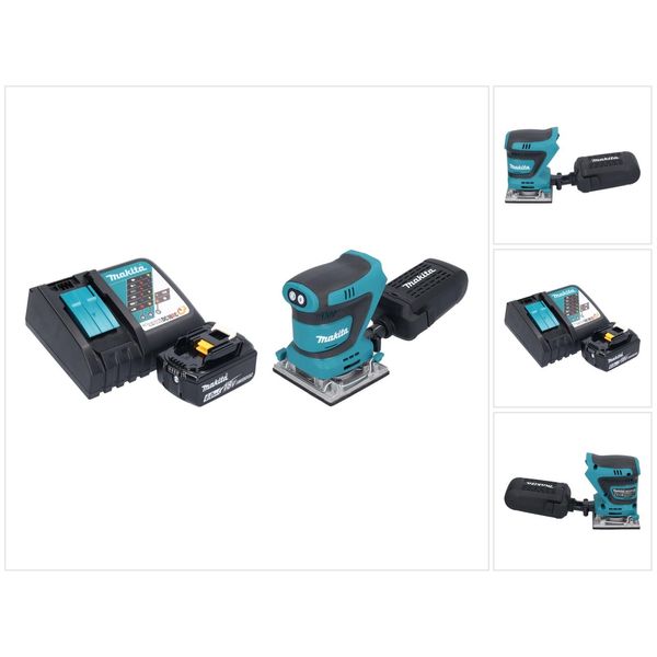 Levigatrice Vibrante A Batteria Makita Dbo 484 RG1 18 V 112 X 102 Mm + 1X Batteria 6,0 Ah + Caricabatterie-image