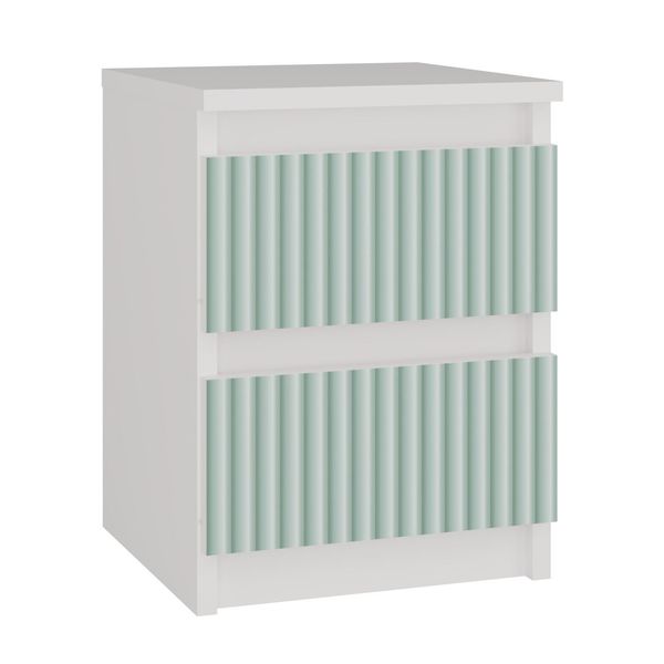 Comodino Per Camera Per Bambini Duster - Bianco / Menta-image