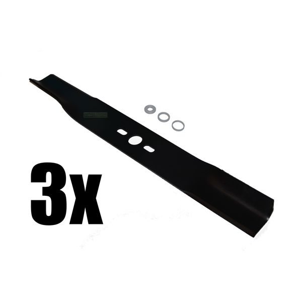 3 X 53 Cm Lame Di Ricambio Universali Per Tosaerba Con Raccoglierba - Alta Qualità-image