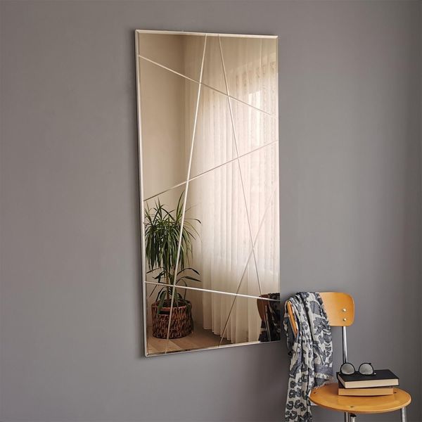 Skye Decor, Nstla309D- Nstla309Dnos, Argento, Specchio Da Parete, 130X62 Cm, 100% Mdf-image
