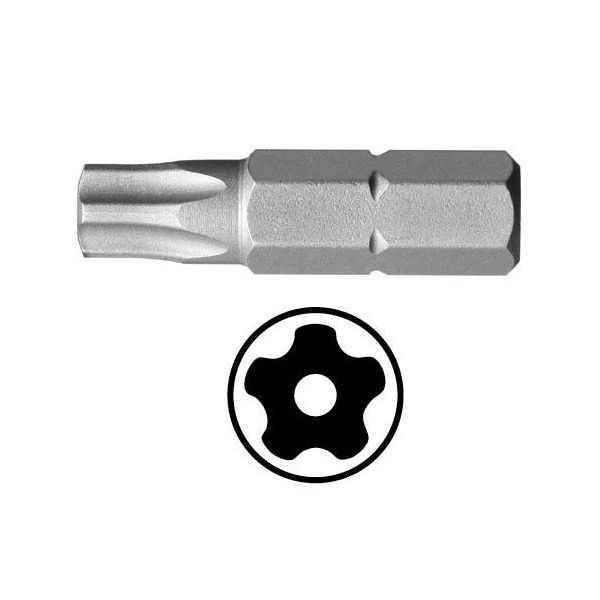 Bit T20 25Mm Witte Con Foro / Confezione 1 Pz-image