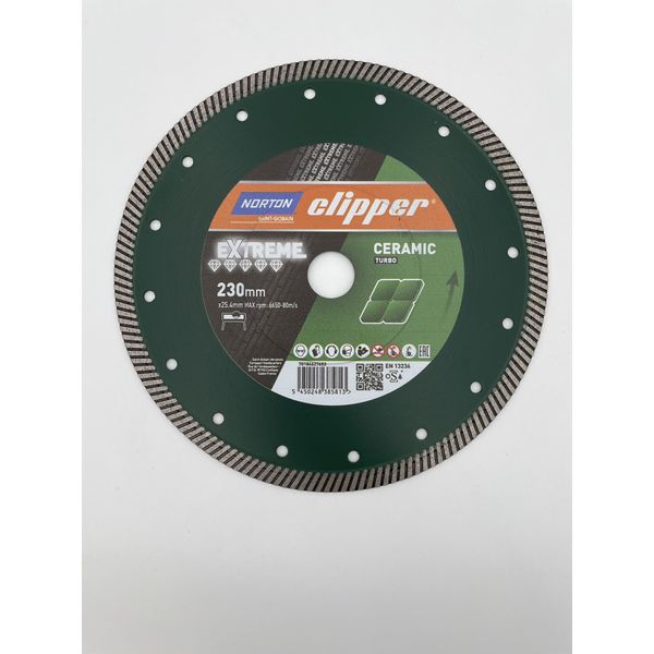 Norton Clipper Disco Diamantato Extreme Ceramic Turbo- 230 X 25,4 Mm Super Gres Xt-image