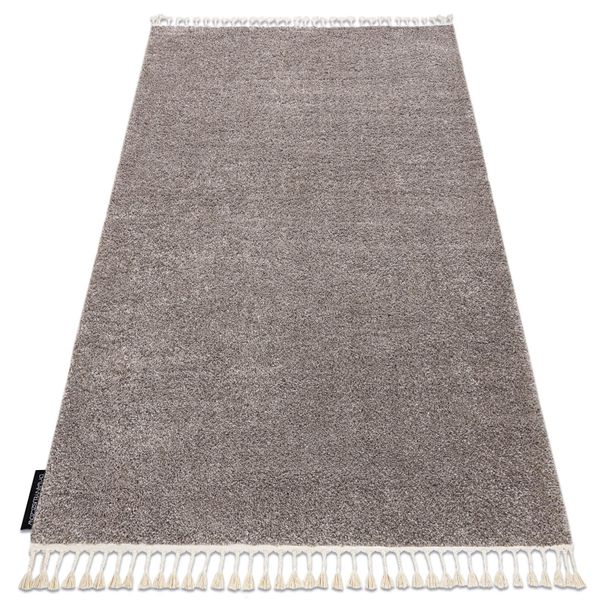 Tappeto Berber 9000 Maro Frange Berbero Marocchino Shaggy Marrone 180X270 Cm-image