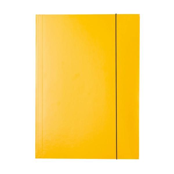 Cartella Esselte A4 253, Triplice, Cartone Lucido, Elastico Verticale, Giallo, 10 Pz-image